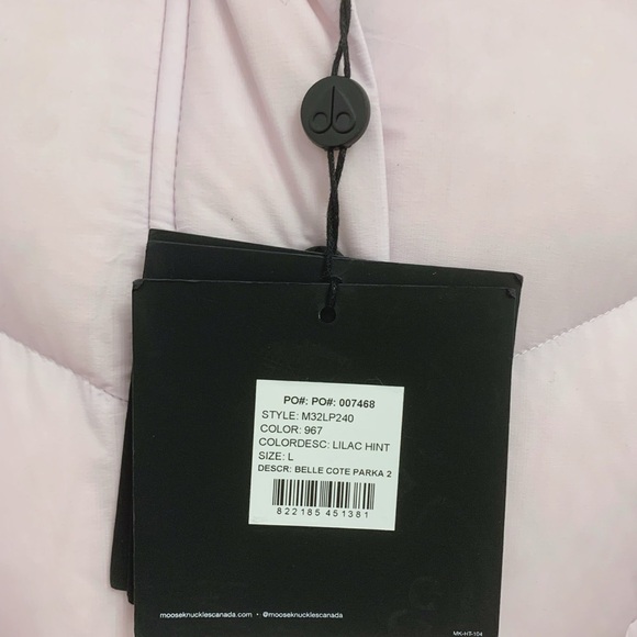 Moose Knuckles Women’s Lightweight Parka Coat Belle Cote Lilac - Picture 9 of 11